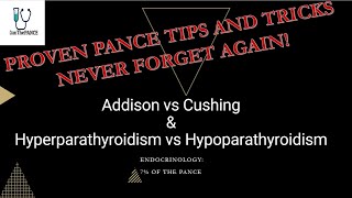 Addison vs Cushing amp Hyperparathyroidism vs Hypoparathyroidism Pance review [upl. by Eniaj]