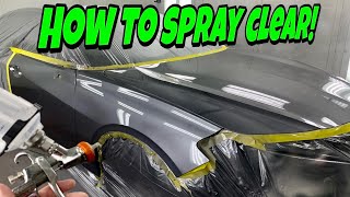 Car Painting How to Spray the BEST LOOKING Clearcoat [upl. by Oeflein500]