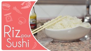 préparer le Riz à Sushi  تحضير أرز السوشي  Sushi HOME [upl. by Anissej]