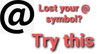 How To Get The  at Symbol Back On Your Keyboard Shift 2 Quotes quot quot  How To Type at  computer [upl. by Rudolfo]