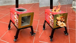 How To Make A Smokeless Wood Stove Suitable For Indoor and Outdoor Cooking [upl. by Arukas]