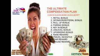 The Ultimate Compensation Plan  Diva secret intl  How To Make 5000 Weekly  Diva Secret StemCell [upl. by Kealey]