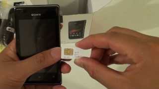 Sony Xperia E How to Insert New SIM Card [upl. by Nnylf263]