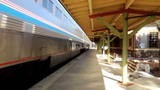 Amtrak Auto Train Passing DeLand Amtrak Station [upl. by Rea]