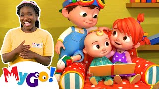 Sharing Song  CoComelon  Nursery Rhymes  MyGo Sign Language For Kids  ASL [upl. by Zullo]