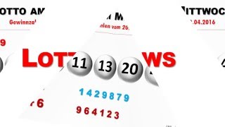 Ziehung der Lottozahlen vom Lotto am Mittwoch 20042016 [upl. by Mur]