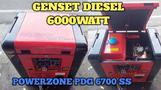 GENSET SILENT MODEL KOPER powerzone MDG 6700 SS6000WATT [upl. by Marcoux]