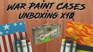 TF2 Unboxing 10 NEW Jungle Jackpot War Paint Cases AMAZING NEW SKINS [upl. by Elleneg274]