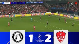 Sturm Graz gegen Brest 12  UEFA Champions League 202425  Spielen Höhepunkte [upl. by Ryun992]