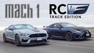 V8 RIVALS 2021 Ford Mustang Mach 1 vs Lexus RCF Track Edition [upl. by Marigolda]