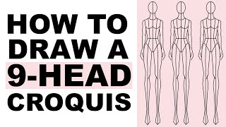 Drawing the 9Heads Fashion Croquis a StepbyStep Tutorial for Beginners [upl. by Emogene]