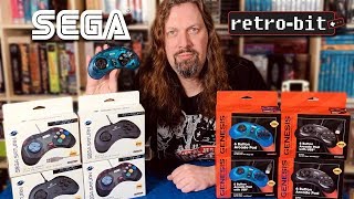 NEW  RetroBit Sega Controllers  Unboxing and 1st Impressions [upl. by Euhc]