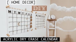 DIY Floating Acrylic Dry Erase Wall Calendar [upl. by Ellener693]