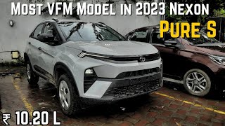 New Tata Nexon 2023 Facelift Pure S Variant  Detailed WalkAround Review [upl. by Tunk906]