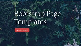 Bootstrap Page Templates Free HTML Website Templates [upl. by Malachi914]