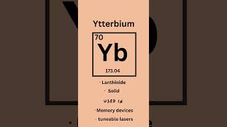 Ytterbium  Elements series part seventy 🧪 science stem learning [upl. by Onaimad]