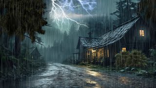 Heavy Stormy Night with Torrential Rainstorm amp Very Huge Thunder ⚡ Thunderstorm Sounds for Sleeping [upl. by Ziwot]