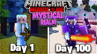 I Survived 100 Days in a MYSTICAL REALM in Hardcore Minecraft Heres What Happened [upl. by Karab]