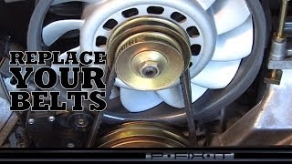 How to replace the Alternator Belts on a Porsche 964 [upl. by Annohsed]