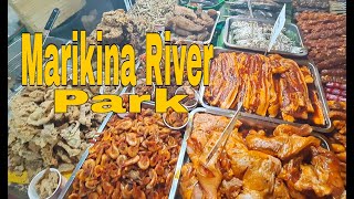 MARIKINA RIVER PARK CHRISTMAS NIGHT WALK TOURSTREET FOOD IN MARIKINADAMING MASASARAP NA PAGKAIN [upl. by Yrian]