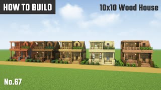 マイクラ建築：単一種類の木のみを使ったサバイバル拠点として使える家の作り方。10x10ブロックで簡単に。No67【Minecraft】 [upl. by Nairred]