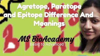 AGRETOPE EPITOPE AND PARATOPE DIFFERENCEin English [upl. by Daffodil788]