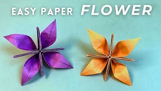 Stunning Origami Flower Tutorial Easy StepbyStep Guide for Beginners [upl. by Niai]