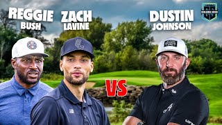 Dustin Johnson Vs Reggie Bush and Zach LaVine  LIV Challenge Series [upl. by Mendel]