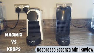 Nespresso ESSENZA MINI REVIEW  Magimix Vs Krups  Which is better  Cheap Coffee Machines [upl. by Airdnaed608]