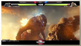 Godzilla vs Kong Round 1 with Healthbars [upl. by Bea]