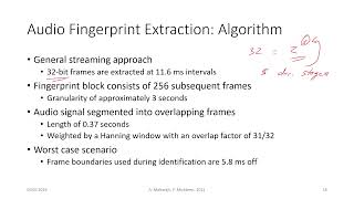 DSP Lecture 23  Audio Fingerprinting [upl. by Ahsikit846]