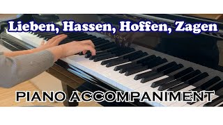 Lieben Hassen Hoffen Zagen Richard Strauss PIANO ACCOMPANIMENT  KARAOKE [upl. by Aldous]