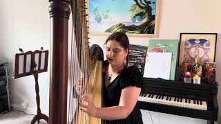 Tubular Bells Theme from The Exorcist  Mike Oldfield arr M Trotter  Maria Trotter  Harp [upl. by Erdah]