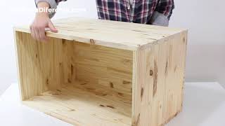 Cómo hacer caja de madera con ruedas [upl. by Atteyram]