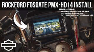 Rockford Fosgate Head Unit Speakers amp Amp Installation  2014 HarleyDavidson Touring [upl. by Jaynell]