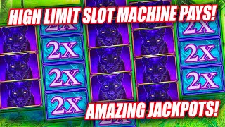 AMAZING JACKPOT WINS ON PROWLING PANTHER SLOT MACHINE ON CASINO SLOT MACHINE FROM LAS VEGAS [upl. by Avan209]