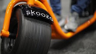 skooza® K1 Fat Tire Scooter Launch 2018 San Diego Auto Show [upl. by Ardiekal845]