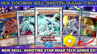 NEW SYNCHRONquotTGquot Skill SHOOTING QUASAR TURN 1 Shooting Star Road TG EX DUEL LINKS [upl. by Anaitat]