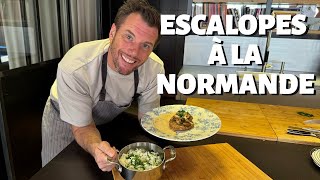 RECETTE DE NORBERT  ESCALOPE NORMANDE CRÈME ET CHAMPIGNONS [upl. by Wilt]