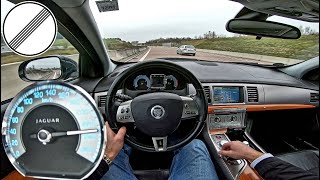 Jaguar XF 30 Diesel 211 HP 2011  X250  POV Test Drive  German Autobahn [upl. by Ahsirak605]