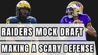 LAS VEGAS RAIDERS MOCK DRAFT Making a SCARY Defense [upl. by Vacla]