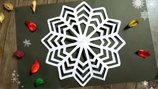 How to make a paper snowflake easilyDIY Paper christmas decoration [upl. by Erkan729]