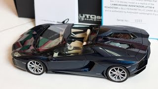 Unboxing 118 AUTOart Lamborghini Aventador LP7004 Roadster Blu Hera [upl. by Mohandas512]