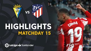 Resumen de Cádiz CF vs Atlético de Madrid 14 [upl. by Darlene]