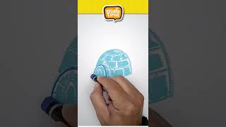 87 Igloo  Oil Pastel Drawing and Coloring howtodraw art satisfying shorts [upl. by Salem192]