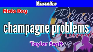 champagne problems by Taylor Swift Karaoke  Male Key [upl. by Enaerb]