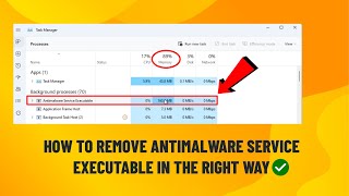 SOLVED  HOW TO REMOVE ANTIMALWARE SERVICE EXECUTABLE IN THE RIGHT WAY  2024 [upl. by Halak]