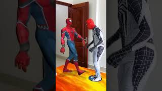 Spiderman vs Peter and Lava in my house shorts spiderman viral [upl. by Adlihtam681]