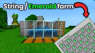 Easy AUTOMATIC String  Emerald Farm in Minecraft 120 [upl. by Aihsyn]