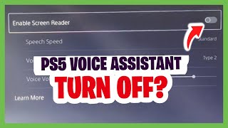 PS5 VOICE ASSISTANT TURN OFF How to turn off voice assistant in PS5 [upl. by Shaffer860]